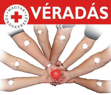Magyar Vöröskereszt véradási kampány plakát.